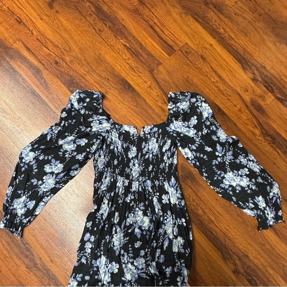 Free People Jaymes Floral Print Midi Long Sleeve Dress - Picture 6 of 13